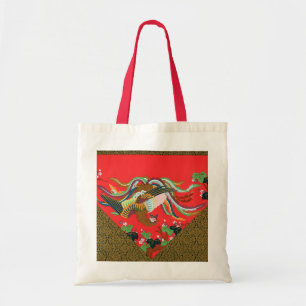 Bolsa Tote Arte de G.A. Audsley da Fênix Japonesa Vermelha Vi