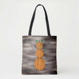 Bolsa Tote Arte de Halloween do Homem Abóbora