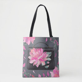 Bolsa Tote Arte de IA de Rosas em Flor 