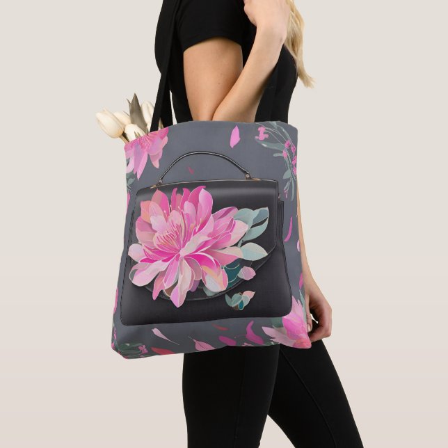 Bolsa Tote Arte de IA de Rosas em Flor  (Close Up)