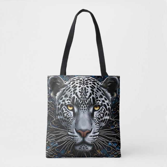 Bolsa Tote Arte de leopardo (Frente)