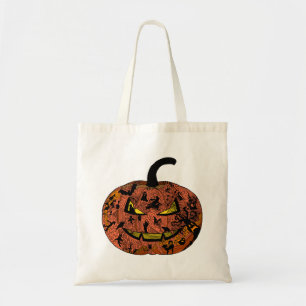 Bolsa Tote Arte de Linha de Abóbora