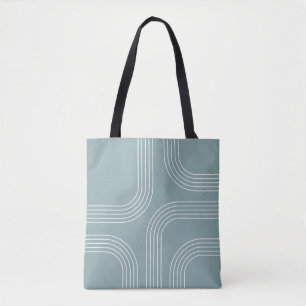 Bolsa Tote arte de linha do estilo do Meio século abstrato