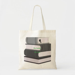 Bolsa Tote Arte de Livro Minimalista