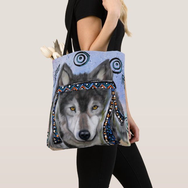 Bolsa Tote Arte de Lobo (Close Up)