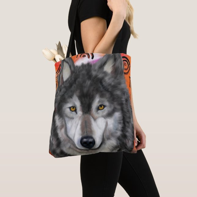 Bolsa Tote Arte de Lobo (Close Up)