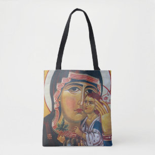 Bolsa Tote Arte de Maria Mãe e Jesus