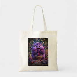 Bolsa Tote Arte de Monstro Fofo Bandido de Frutas Floresta Fa