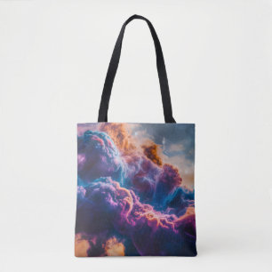 Bolsa Tote Arte de Nebulosa Espacial Abstrata - Cósmica Color