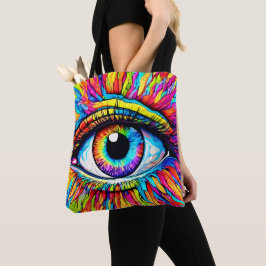 Bolsa Tote Arte de Olho Vibrante