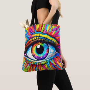 Bolsa Tote Arte de Olho Vibrante