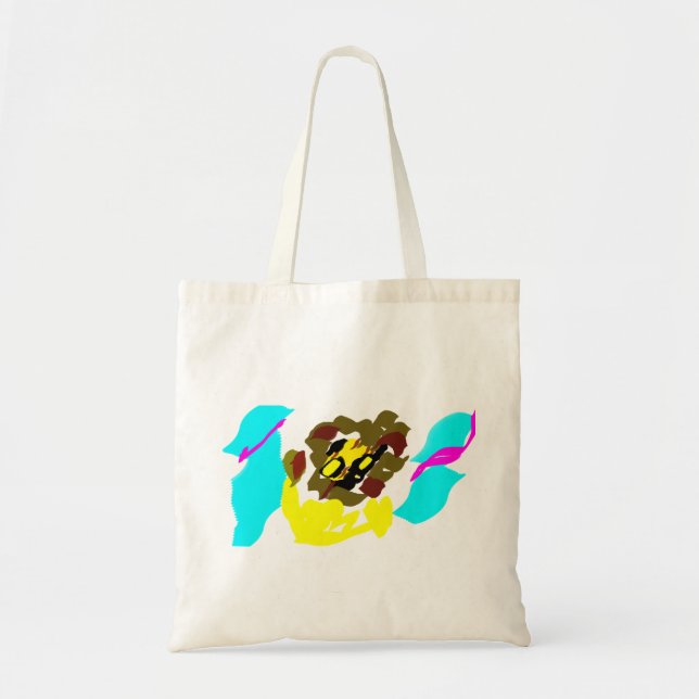 Bolsa Tote Arte de onda de leão (Frente)