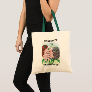 Bolsa Tote Arte de Pacote de Sementes Antigas, Flores de Jard