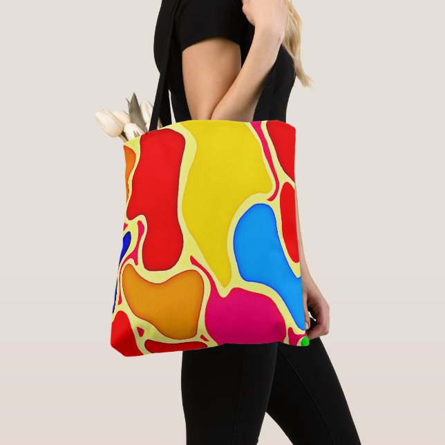 Bolsa Tote Arte de Padrão de Célula Vibrante (Close Up)
