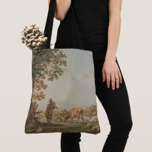 Bolsa Tote Arte de Paisagem Rural Pastoral Vintage