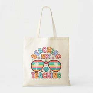 Bolsa Tote Arte de palavra de ensino de praia fofa