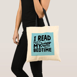 Bolsa Tote Arte de palavras de leitura noturna engraçada