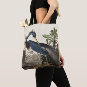 Bolsa Tote Arte de Pássaro da Garça da Louisiana de Audubon V