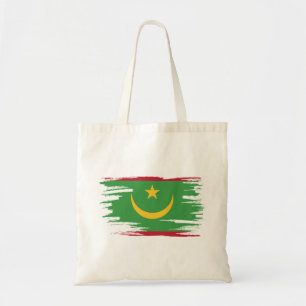 Bolsa Tote Arte de Pincel de Bandeira da Mauritânia