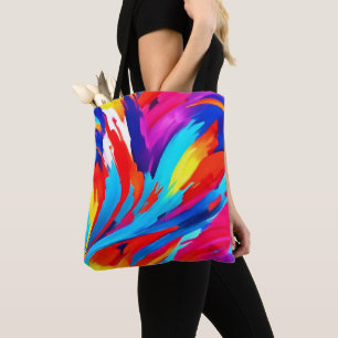 Bolsa Tote Arte de Pinceladas Coloridas