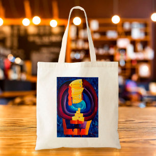 Bolsa Tote Arte de pintura moderna de retrato de família junt