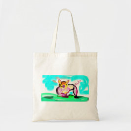 Bolsa Tote Arte de porco fofo 