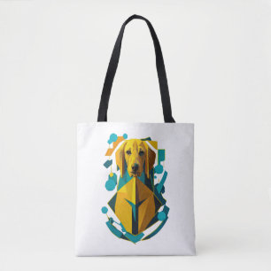 Bolsa Tote Arte de Retriever Colorida de Ouros