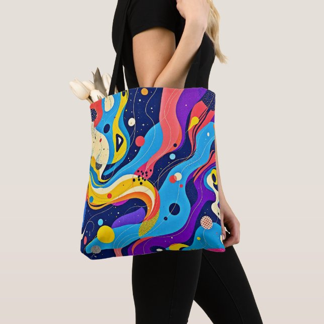 Bolsa Tote Arte de ritmo cósmico (Close Up)