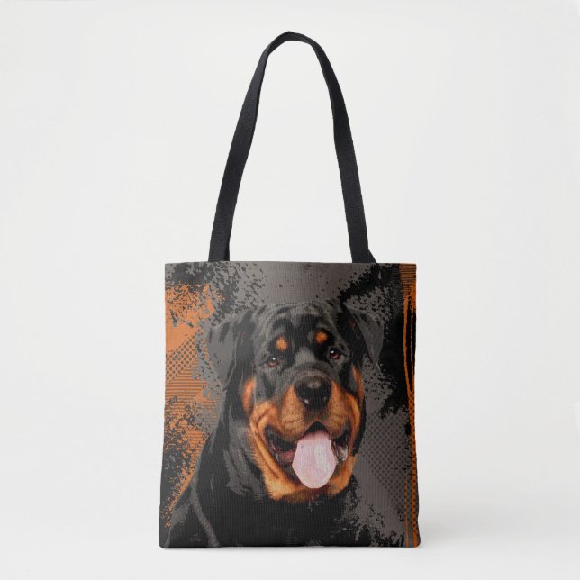 Bolsa Tote Arte de Rottweiler - de Metzgerhund Digital (Frente)