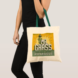 Bolsa Tote Arte de rótulo de caixa de frutas vintage Sr. Gras