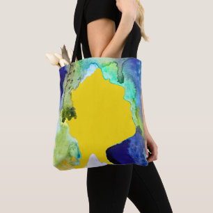 Bolsa Tote Arte de silhueta aquarela abstrata
