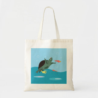 Bolsa Tote Arte de Tartaruga Marinha Fofa Sob o Mar