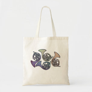 Bolsa Tote Arte de Trompas Francesas designs fofos de trompa