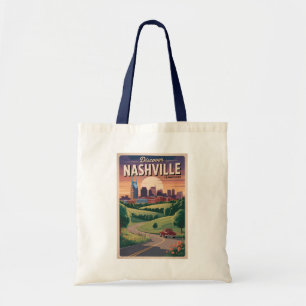 Bolsa Tote Arte de Viagem pela Estrada Sul de Nashville Tenne