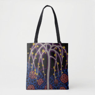 Bolsa Tote Arte Deco Design nº 6 Árvore Exótica