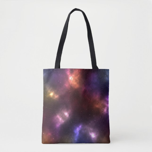Bolsa Tote Arte Digital de Constelações do Espaço Cósmico Abs (Frente)