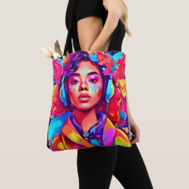 Bolsa Tote Arte Digital Funky Lady