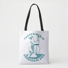 Bolsa Tote Arte do Acampamento de Theremin Colorido em dinama
