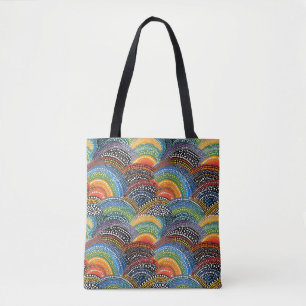 Bolsa Tote Arte do arco-íris