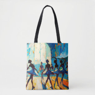 Bolsa Tote Arte do Ballet (#1) pintura a óleo