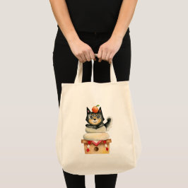 Bolsa Tote Arte do cão de Shiba Inu do japonês da aguarela do