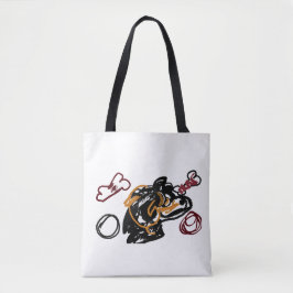 Bolsa Tote arte do cão pastor caucasiano