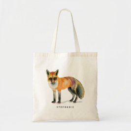 Bolsa Tote Arte do Fox da aguarela personalizada