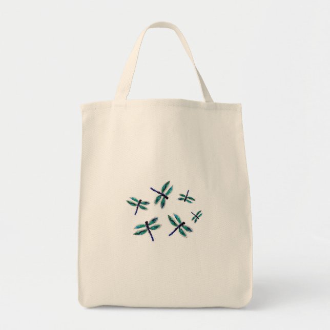 Bolsa Tote Arte do saco da libélula da dança (Frente)