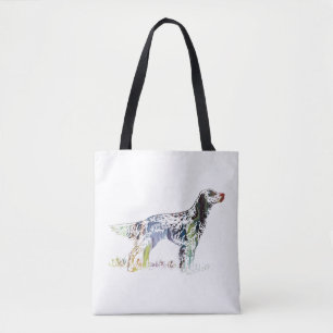Bolsa Tote Arte do setter inglês