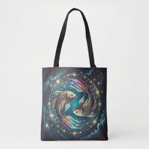 Bolsa Tote Arte do Zodíaco de Peixes