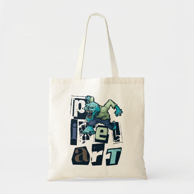 Bolsa Tote Arte e monstro dos pixéis (Frente)