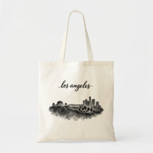 Bolsa Tote Arte em Aquarela da Silhueta de Los Angeles Estéti