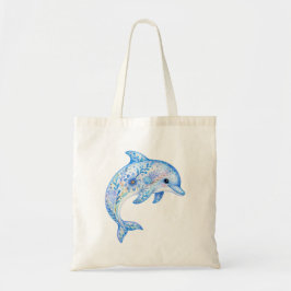 Bolsa Tote Arte em cerâmica tema floral golfinho