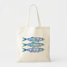 Bolsa Tote Arte em Cerâmica Tema Floral Peixe